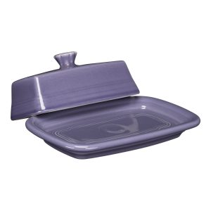 Lavender Extra Large Covered Butter Dish 8 1/8 Inch x 5 1/8 Inch