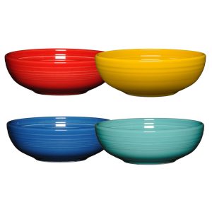 Mixed Vibrant Bistro Coupe 7 5/8-Inch 38OZ Medium Bowls. Set of 4
