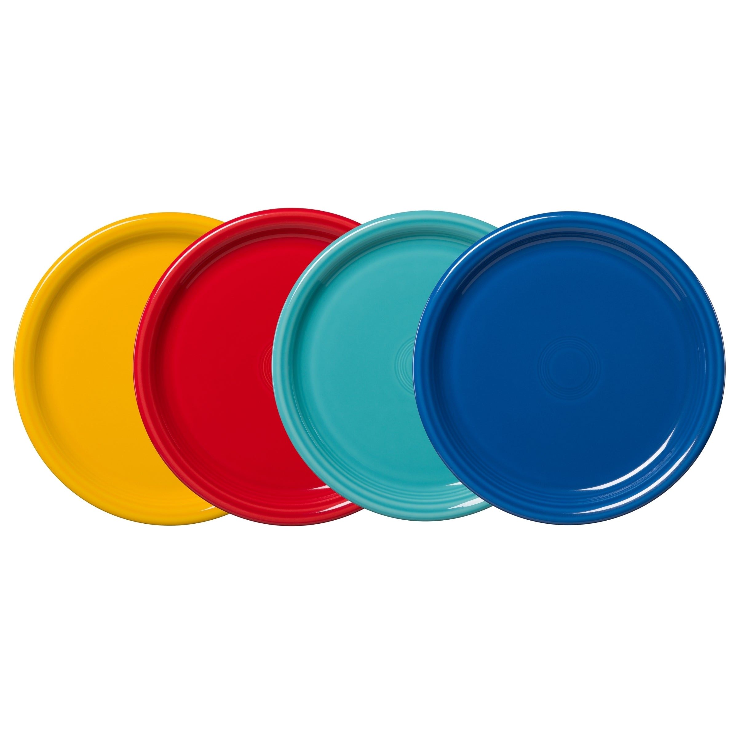 Mixed Vibrant Bistro Coupe 10 1/2 Inch Dinner Plate. Set of 4