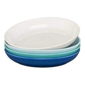 Mixed Coastal Blues Coupe 8 1/2 Inch Luncheon Bowl 26 OZ. Set of 4