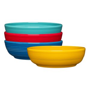 Mixed Vibrant Coupe 6 3/4 Inch Salad Bowl 24 OZ. Set of 4