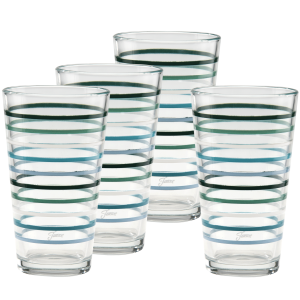 16 oz. Fiesta Aegean Thin Stripe Cooler Glass - Set of 4
