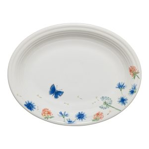 Retired Breezy Floral 11 5/8 Inch Medium Oval Serving Platter