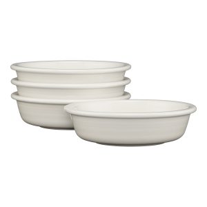 White Classic Rim 6 7/8 Inch Cereal Bowl 19 OZ. Set of 4