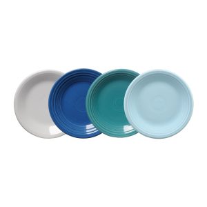 Mixed Coastal Blues Classic Rim 7 1/4 Inch Salad Plate. Set of 4