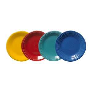 Mixed Vibrant Classic Rim 7 1/4 Inch Salad Plate. Set of 4