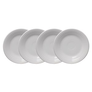 White Classic Rim 9 Inch Luncheon Plate. Set of 4