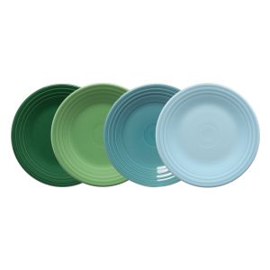 Mixed Aegean Classic Rim 9 Inch Luncheon Plate. Set of 4