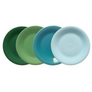 Mixed Aegean Classic Rim 10 1/2 Inch Dinner Plate. Set of 4