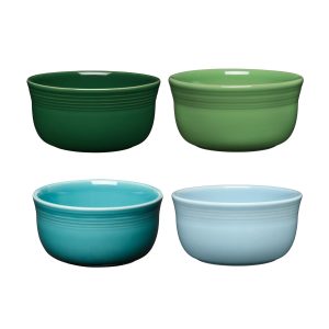 Mixed Aegean All-Purpose 6-Inch 28OZ Gusto Bowls. Set of 4