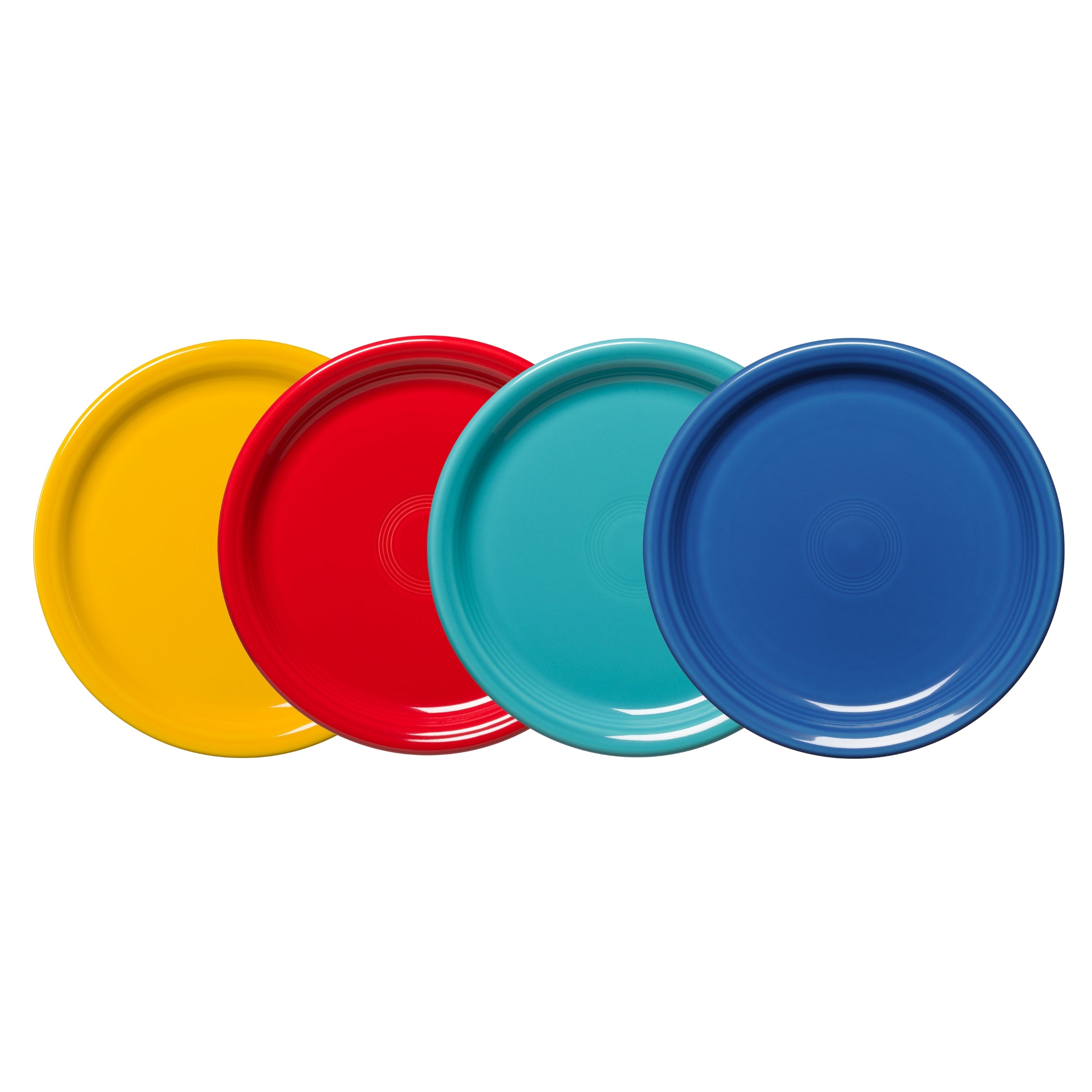 Mixed Vibrant Bistro Coupe 9 Inch Luncheon Plate. Set of 4