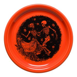 Skeleton Duet Poppy Bistro Coupe 9 Inch Luncheon Plate