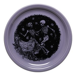Skeleton Duet Lavender Bistro Coupe 9 Inch Luncheon Plate