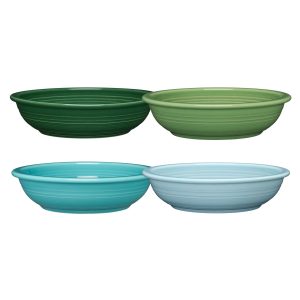Mixed Aegean Classic Rim 8 3/8-Inch 34OZ Pasta Bowls. Set of 4