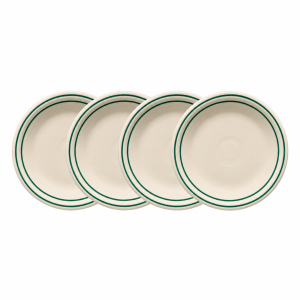 Americana Jade Band Set of 4 Classic Rim 9 Inch Luncheon Plate