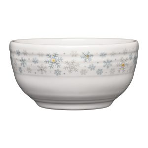 White Snowflakes Bistro Coupe 5 1/2 Inch Cereal Bowl 22 OZ