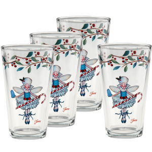 Nutcracker Sugar Plum Fairy 16 oz. Cooler Glass - Set of 4